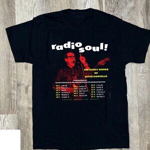 Elvis Costello 2025 Radio Soul Tour T-Shirt Retro Concert Tee Unisex Rock Music